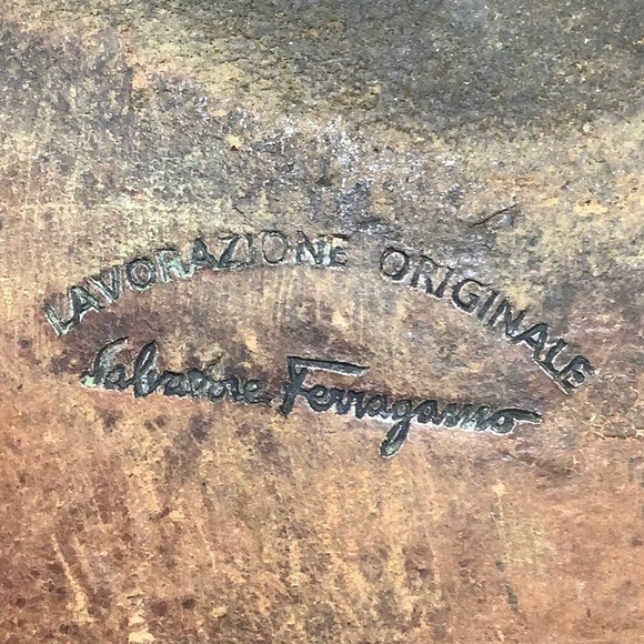 Salvatore Ferragamo black Italian leather lace up Oxfords size 9.5 D EUC - Picture 15 of 16